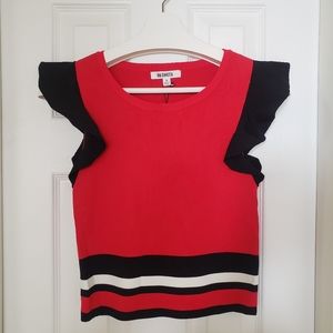 BB Dakota Ruffled Sleeve Knit Top